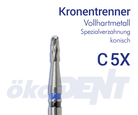 Hartmetall-Kronentrenner C5X - Konus, rund