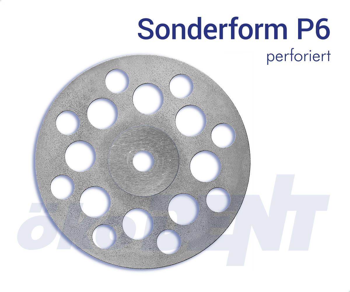 Sonderform P6 - perforiert – ökoDENT, Diamond Discs