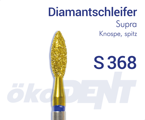 Supra-Diamant S368 - Knospe, spitz – ökoDENT, Diamond Burs