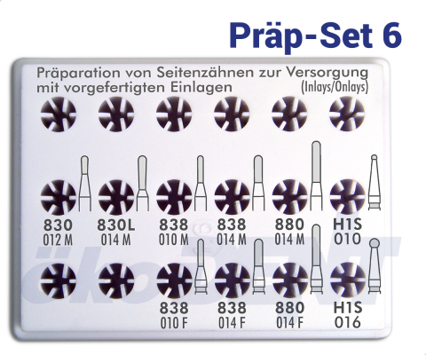 Präp-Set 6 - für Seitenzähne (vorgefertigte Einlagen)