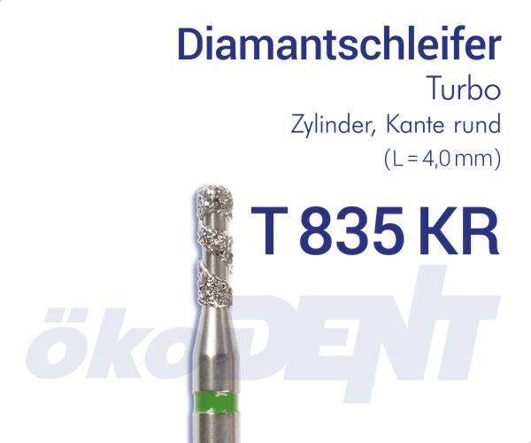 Turbo-Diamant T835KR - Zylinder, Kante rund