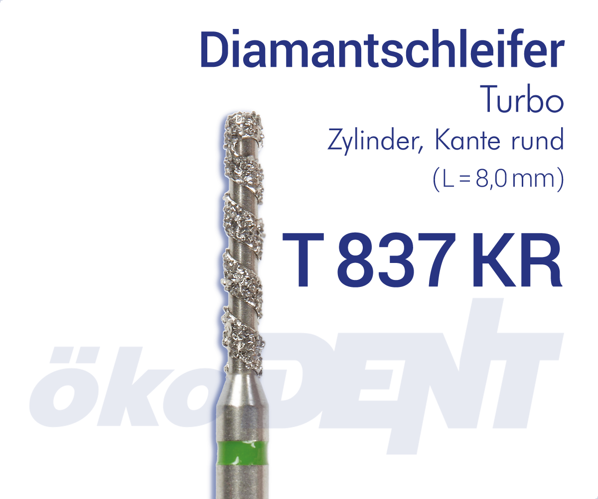 Turbo-Diamant T837KR - Zylinder, Kante rund