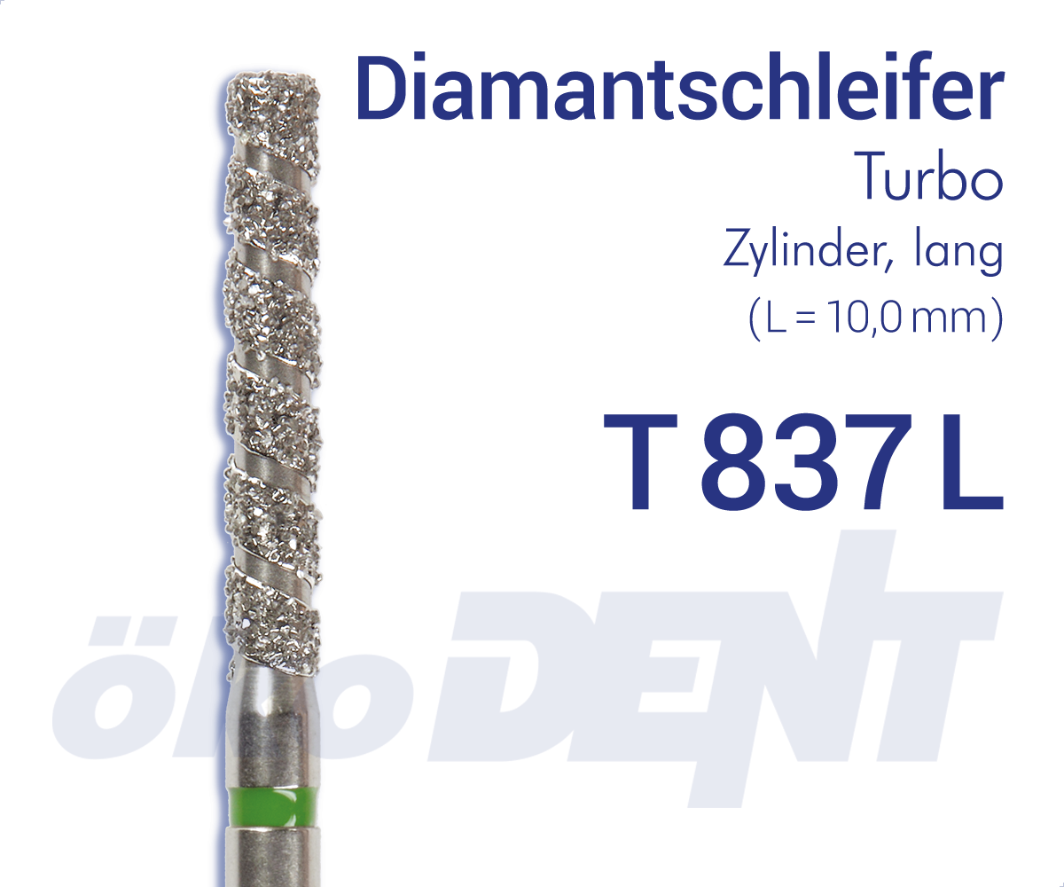 Turbo-Diamant T837L - Zylinder, lang – ökoDENT, Diamond Burs