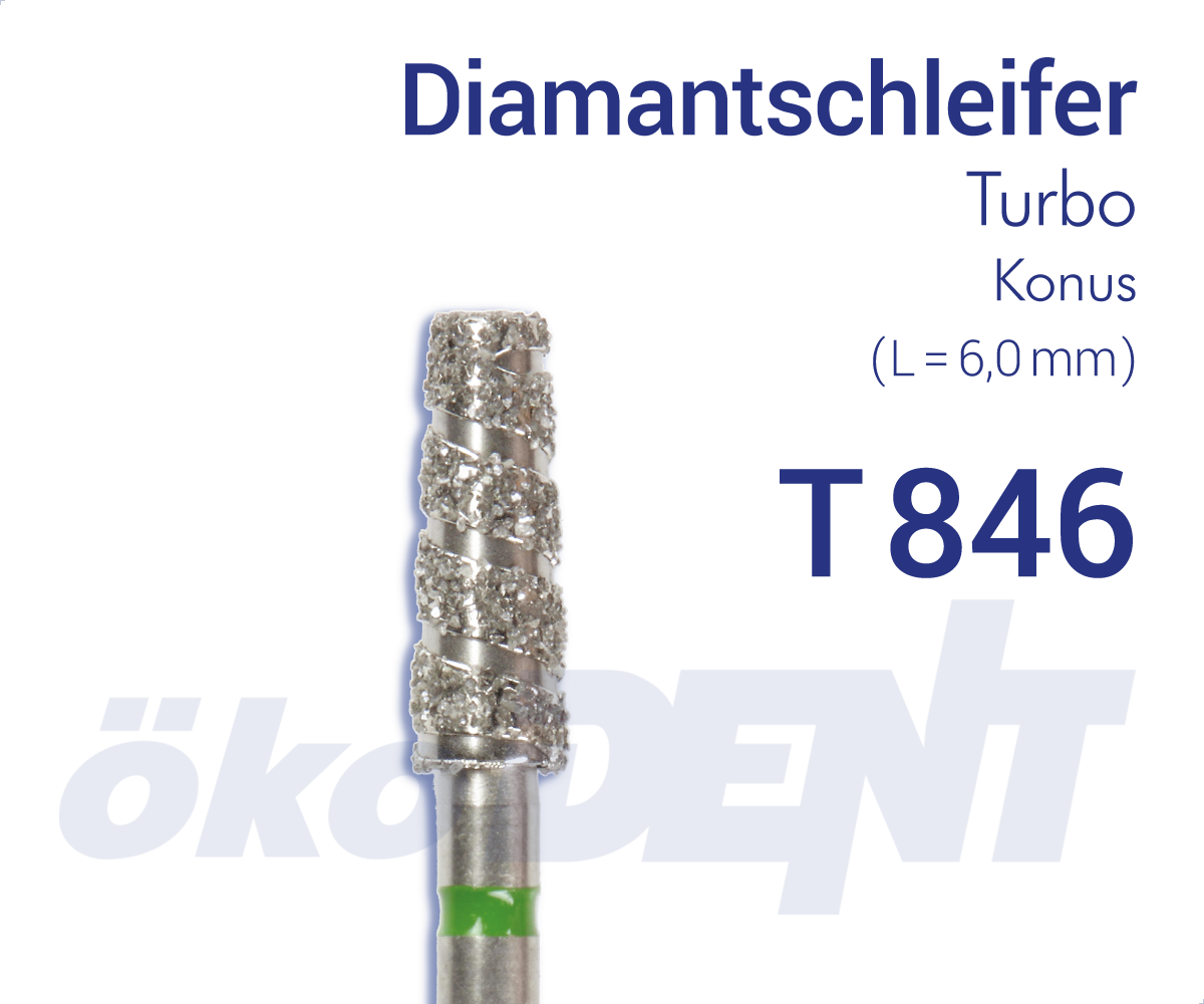 Turbo-Diamant T846 - Konus – ökoDENT, Diamond Burs
