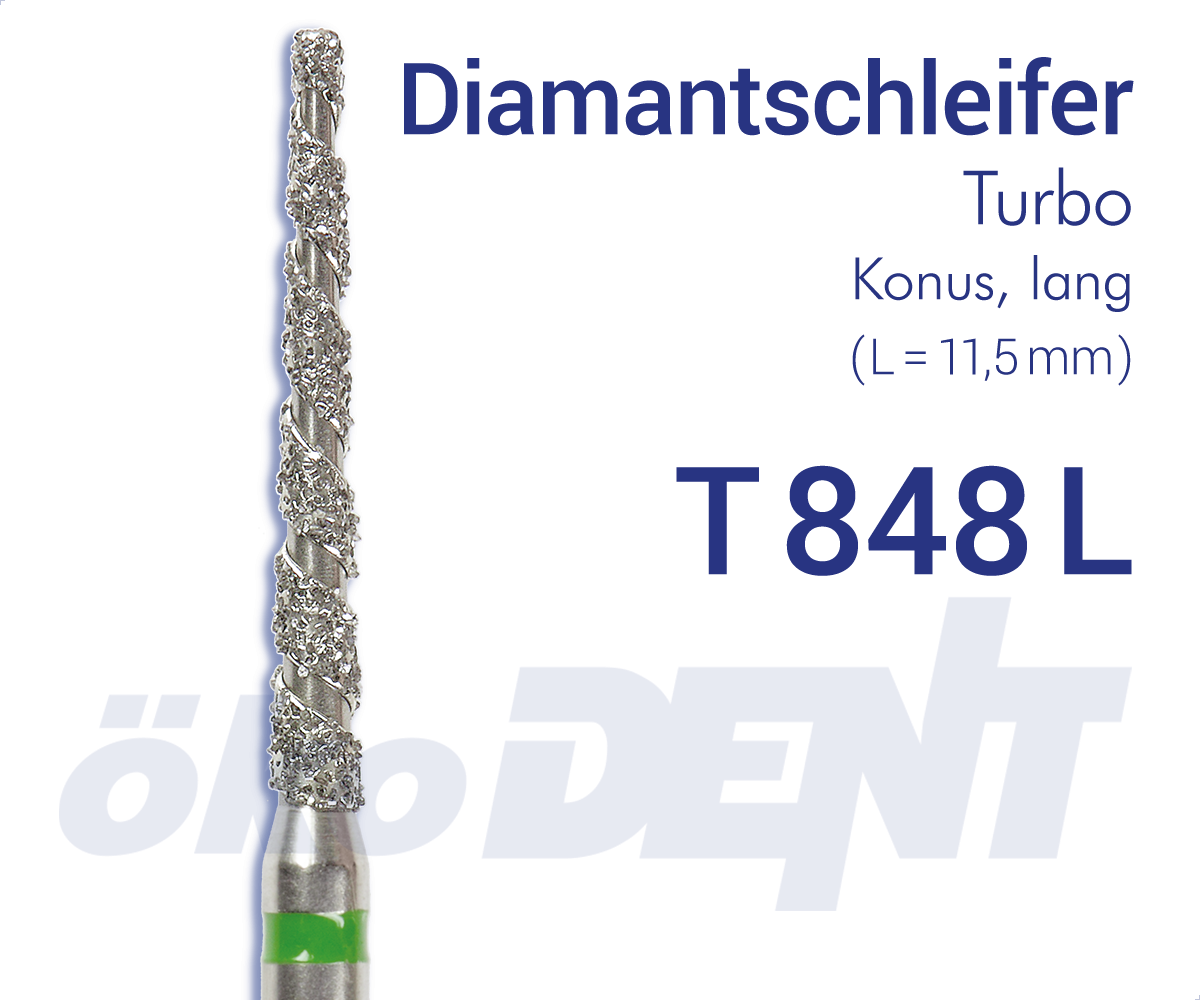 Turbo-Diamant T848L - Konus, lang – ökoDENT, Diamond Burs