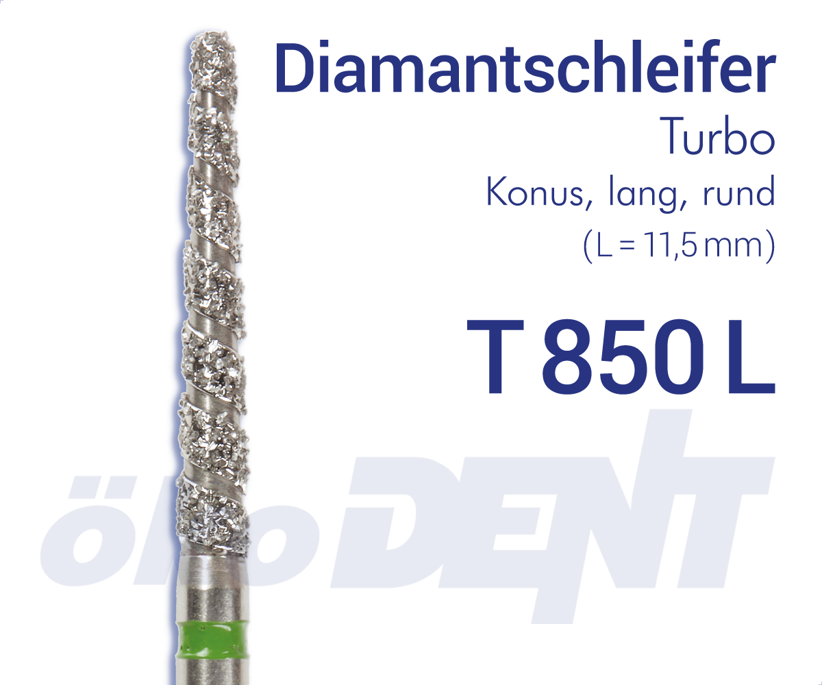 Turbo-Diamant T850L - Konus, lang, rund – ökoDENT, Diamond Burs