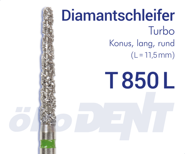 Turbo-Diamant T850L - Konus, lang, rund