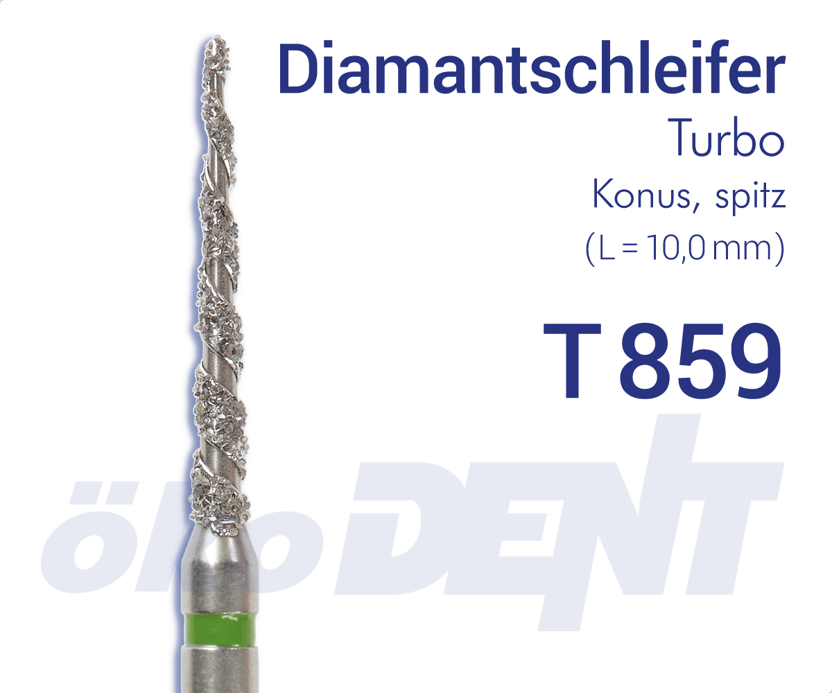 Turbo-Diamant T859 - Konus, spitz – ökoDENT, Diamond Burs