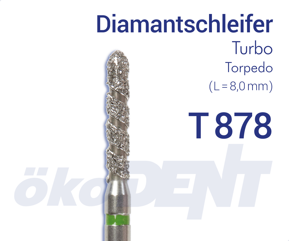 Turbo-Diamant T878 - Torpedo – ökoDENT, Diamond Burs