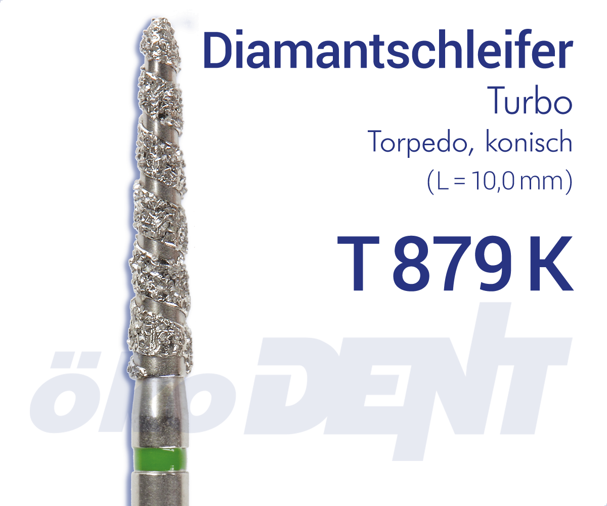 Turbo-Diamant T879K - Torpedo, konisch – ökoDENT, Diamond Burs