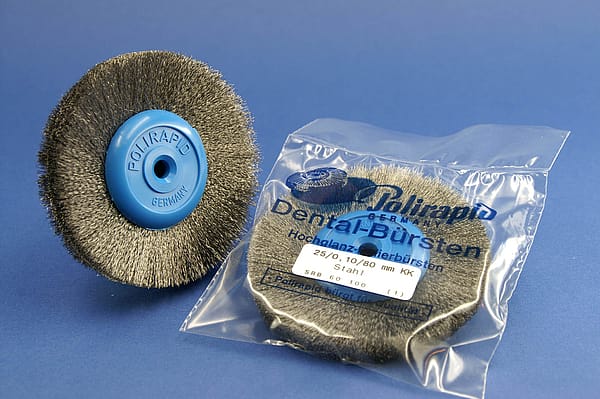Rundbürste Stahldraht 0,10 mm mit KK, Ø 80 mm