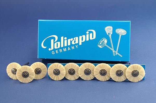 Miniaturbürsten mit Handstück, Ziegenhaar weiß, Ø 25 mm, 112/25 mm H, 12 Stück MBH 12 500