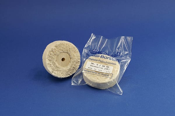 Plüschmulle, Baumwollgarn mit Holzkern, Ø 50 mm – POLIRAPID, Polierräder & -scheiben