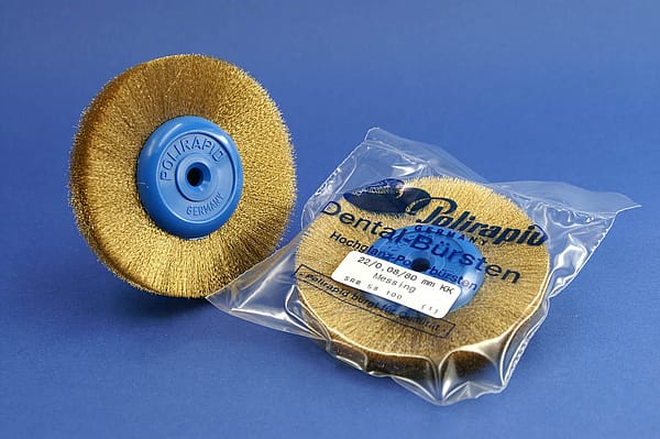 Rundbürste Messingdraht 0,08 mm mit KK, Ø 80 mm