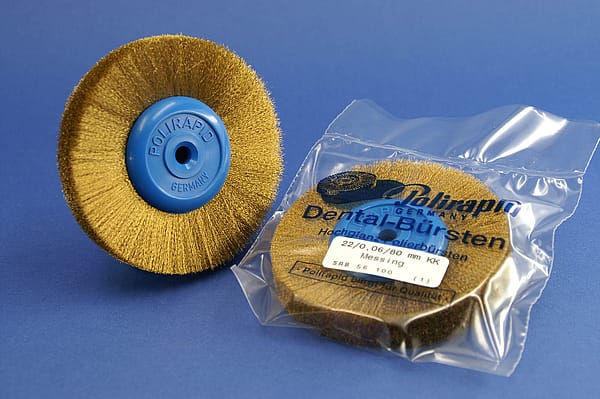 Rundbürste Messingdraht 0,06 mm mit KK, Ø 80 mm – POLIRAPID, Roues et disques de polissage