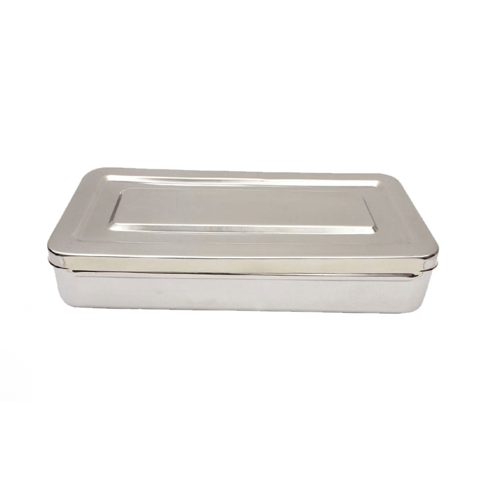 Aufbewahrungsbox für Dentalinstrumente mit Deckel, verschiedene Größen, Premium-Edelstahl 304 – Precision Dental, Trays, Sterilcontainer und Zubehör