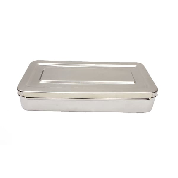 Aufbewahrungsbox für Dentalinstrumente mit Deckel, verschiedene Größen, Premium-Edelstahl 304