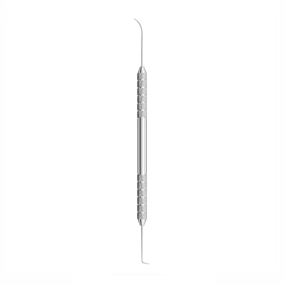 Explorer #6, flach gebogener Schaft, kurzer Rechtwinkeltipp 3A – Precision Dental, Sonden