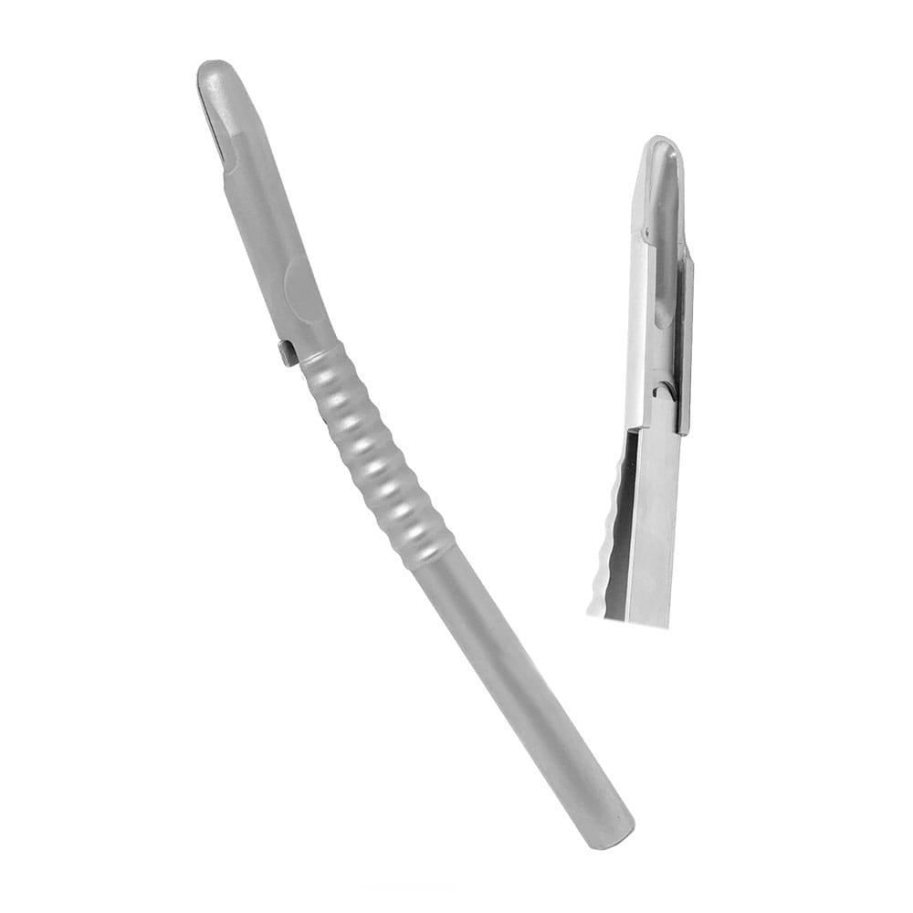 Grattoir osseux courbé – Instrument de prélèvement osseux de précision – Precision Dental, Surgical Instruments