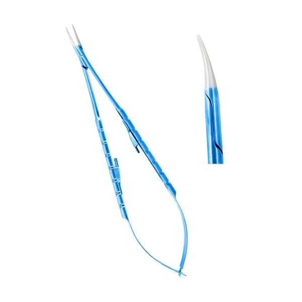 Titan-Micro-Castroviejo-Nadelhalter gebogen 18 cm