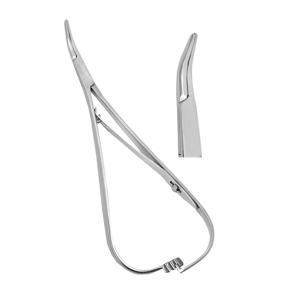Smaha Elastomer-Ligatur-Platzierpinzette 14cm gebogen – Precision Dental, Zangen