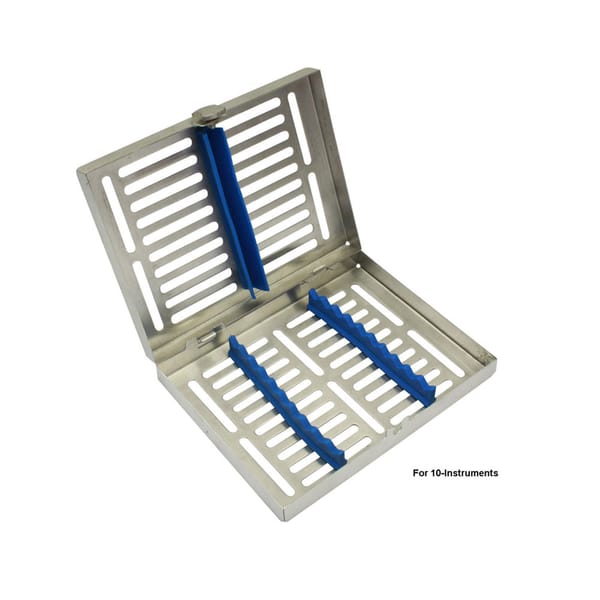 Cassette de stérilisation dentaire pour 10 instruments