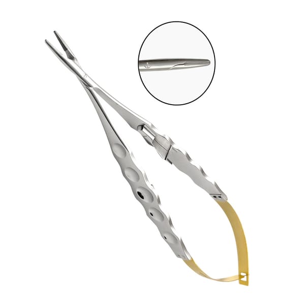 Castroviejo Needle Holder 18cm STR, Wide Handle Grip TC