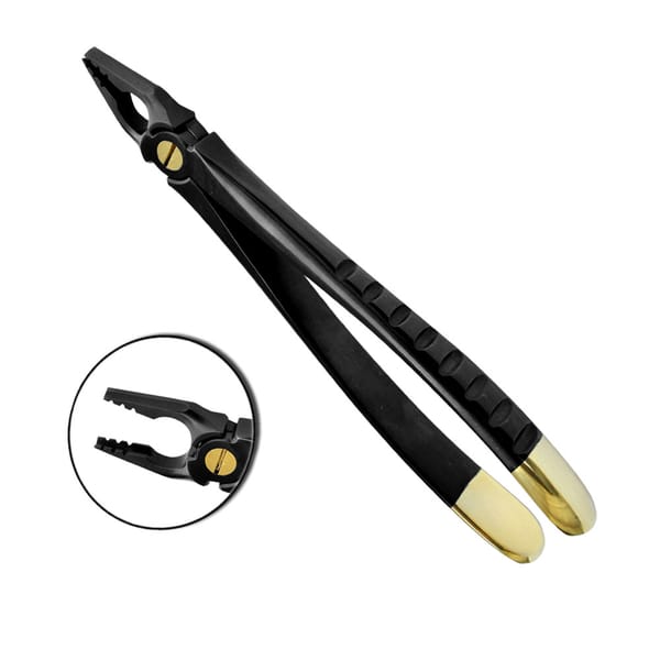 Davier d'extraction atraumatique Deep Grip, antérieures supérieures, série BLACK &amp; GOLD