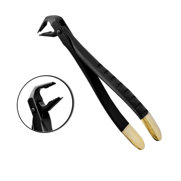 Davier d'extraction atraumatique Deep Grip, antérieures inférieures, série BLACK &amp; GOLD