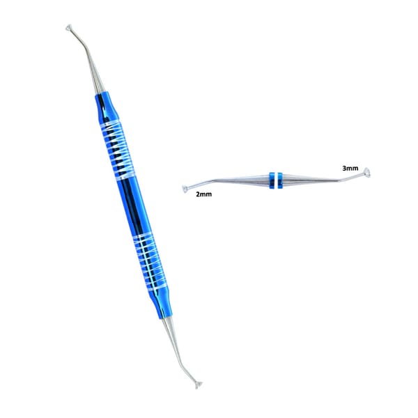 Fouloir pour greffe osseuse dentaire 2/3 mm