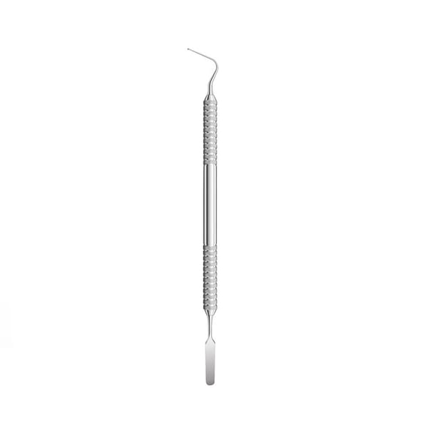 Dical-Instrument 0,8 mm Kugel, langer rückwärts gewinkelter Schaft, 20 mm lange Spatel