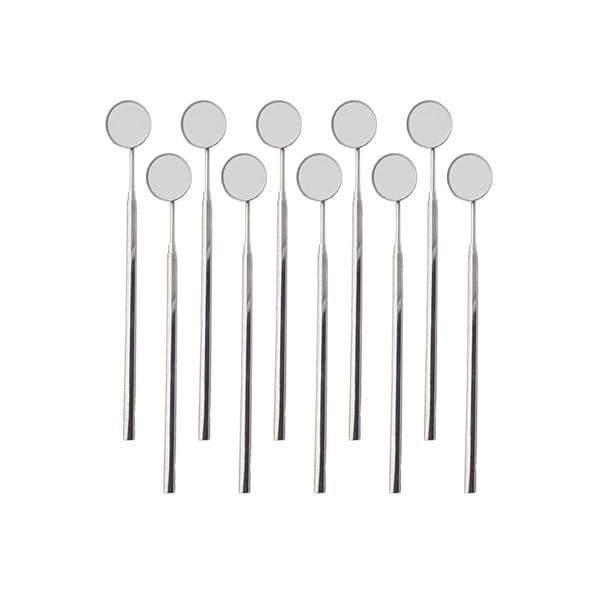 Mundspiegel, 10er-Packung, mit Edelstahlgriff
