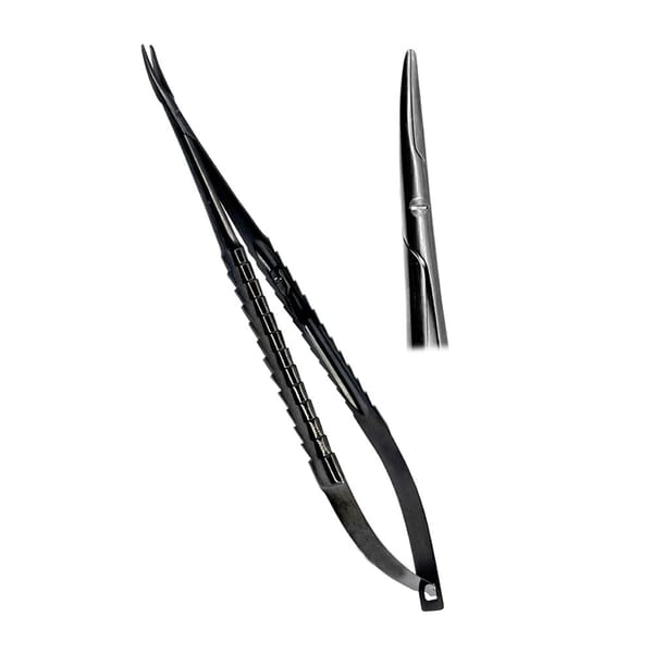 Micro Needle Holder TC 18cm Curved Locking
