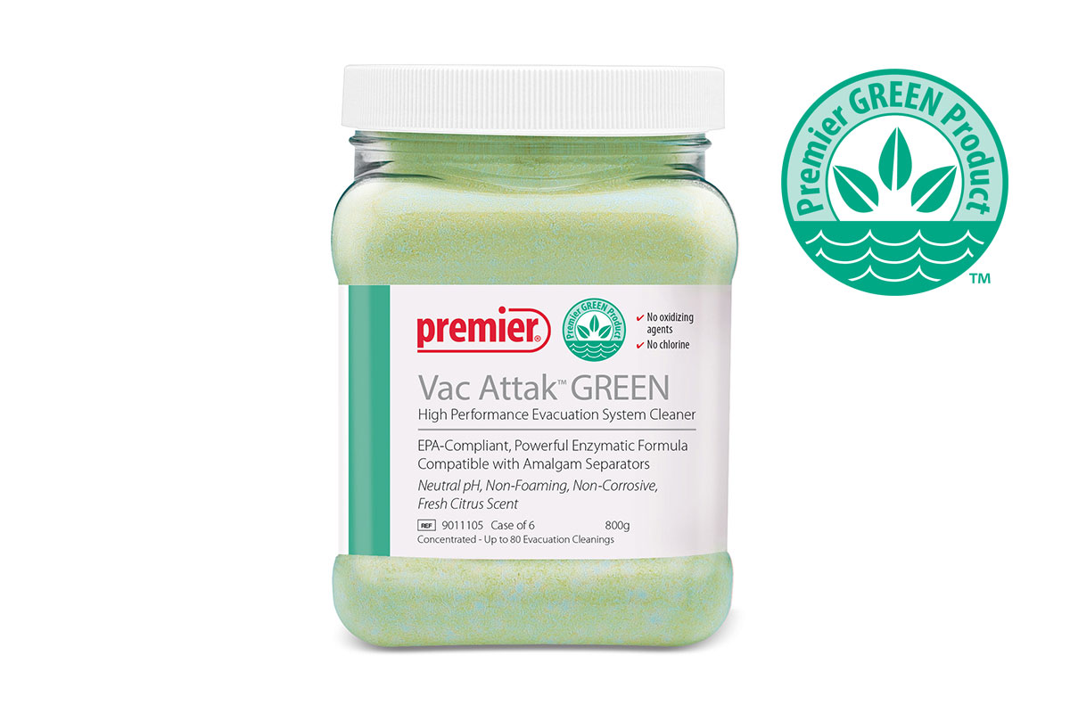Vac Attak™ GREEN – Premier Dental, Evacuation Line Cleaners