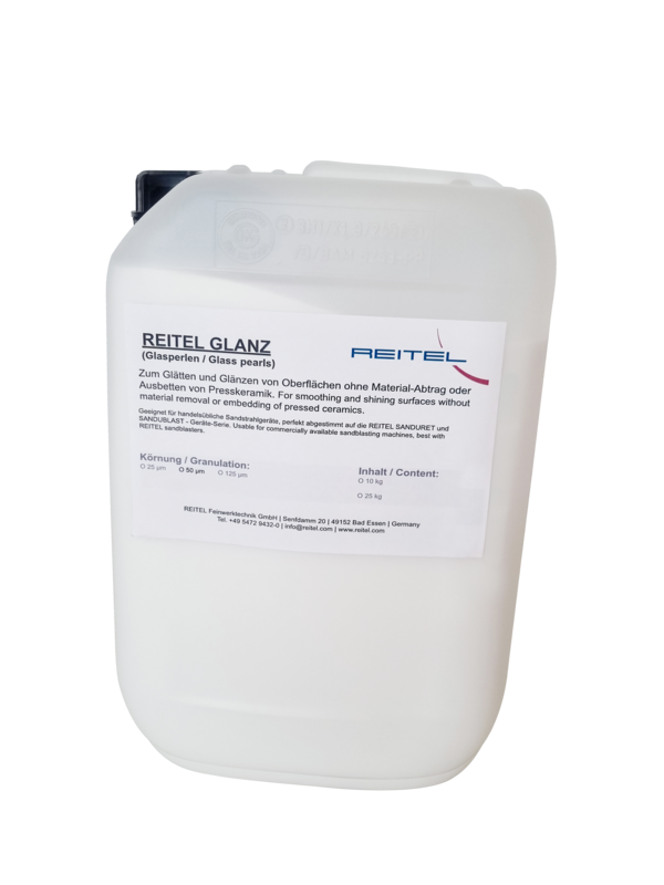 REITEL GLANZ 125 mµ, 10 kg – REITEL Feinwerktechnik, Abrasive Blasting Media
