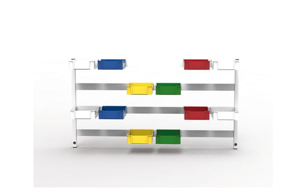 Articulator insert rack and plastic inserts