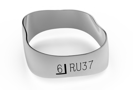1st molar band "rough inner surface"