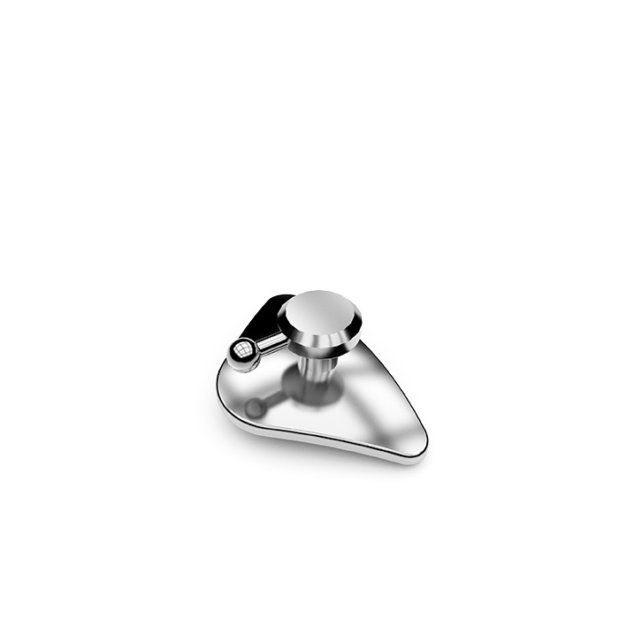 Lingual Button with Triangle Base