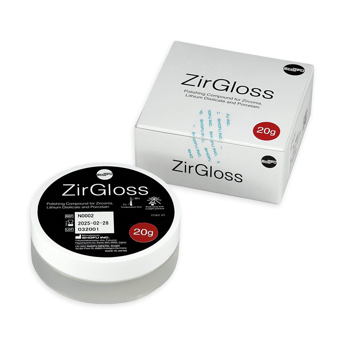 ZirGloss – Shofu Dental, Zahnreinigungs-Polierpasten und Zubehör