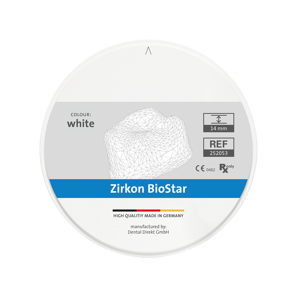 Zirkon BioStar Ø 98.5 mm, weiß – SILADENT Dr. Böhme & Schöps, Zirconia