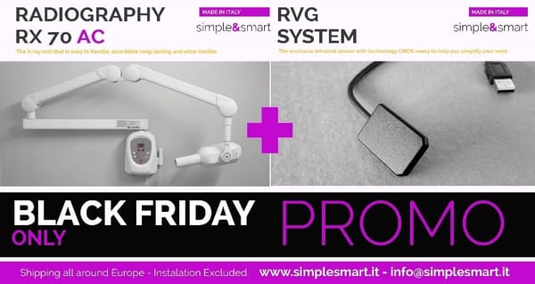 BLACK FRIDAY PROMO - OFERTA 1: RADIOGRÁFICO RX 70 AC + SISTEMA DE SENSORES RVG Tamaño 1
