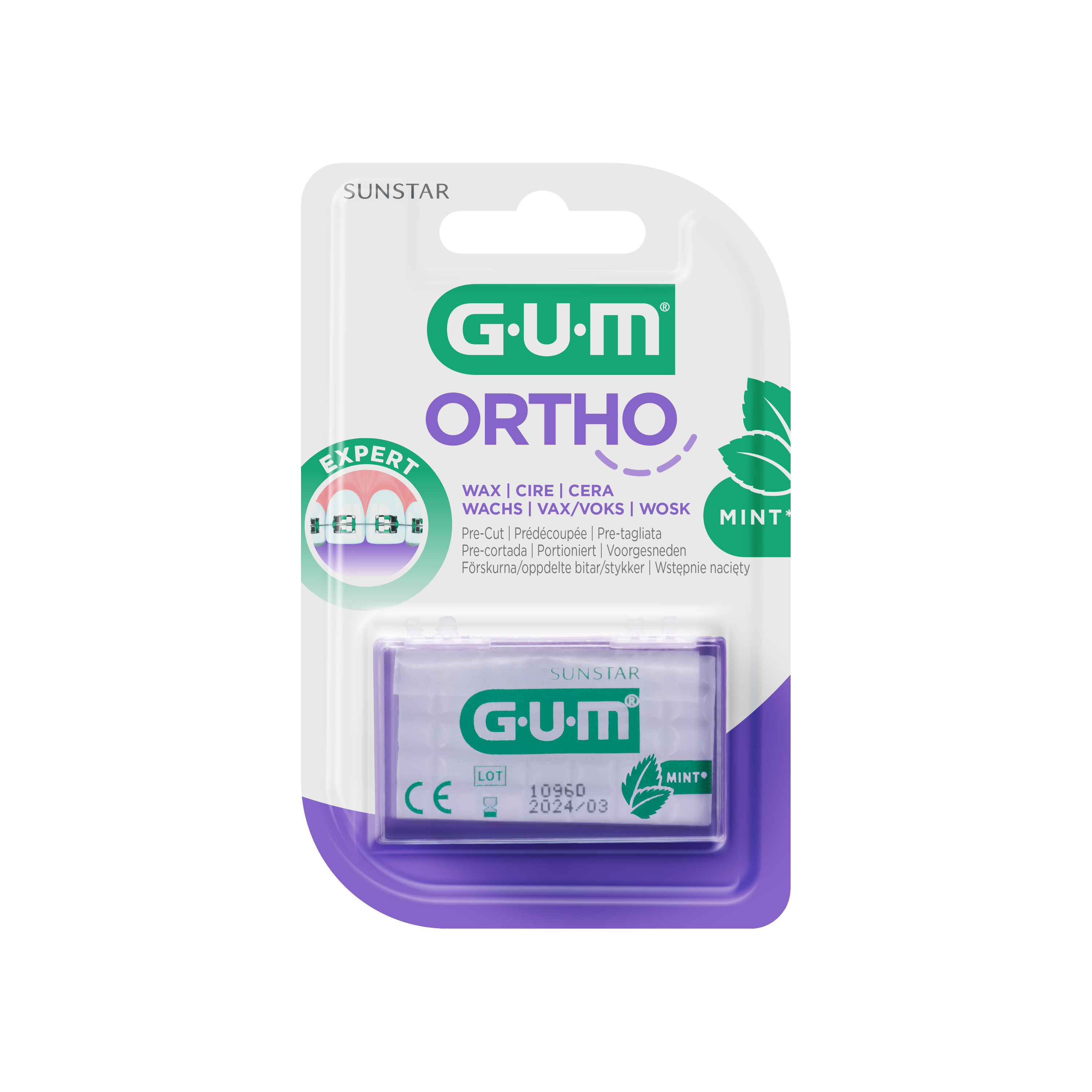 GUM® ORTHO WAX - Pre-cut protective wax for orthodontic treatment