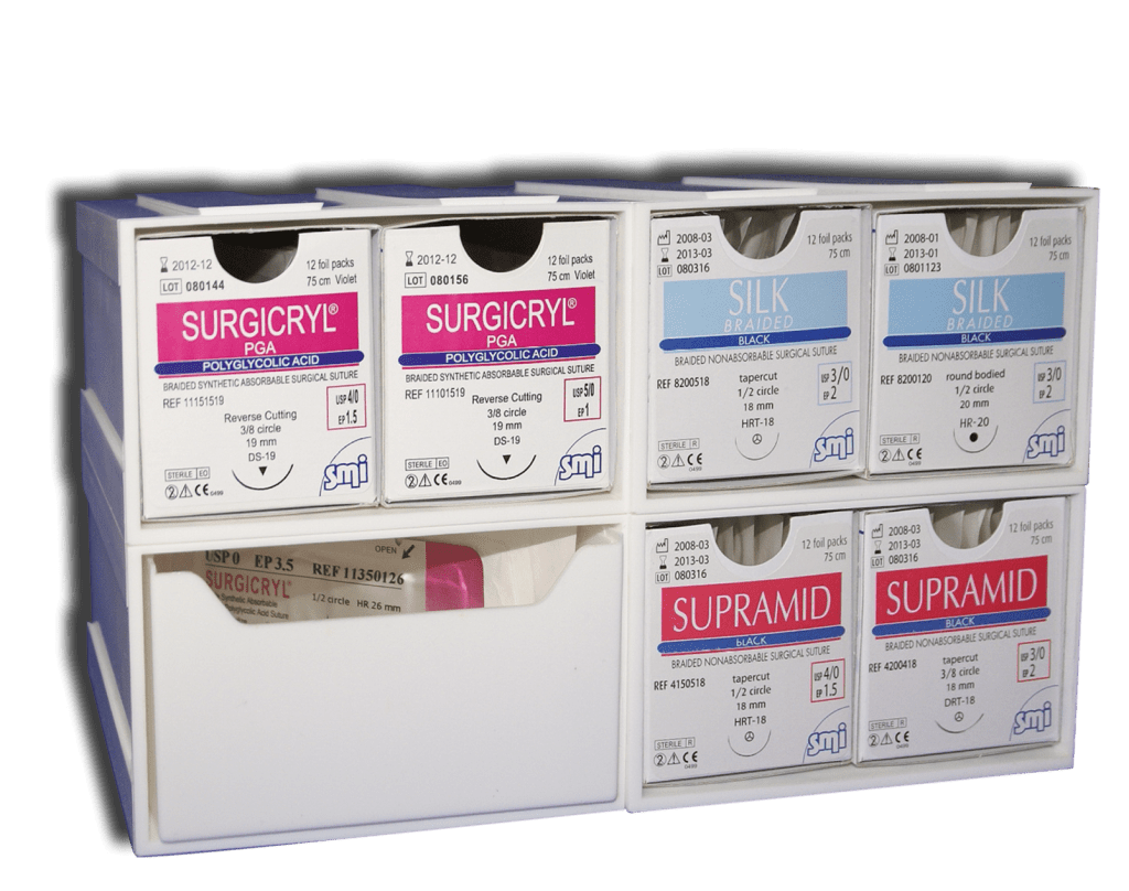 Support pour matériel de suture en pochettes – SMI SUTURES, Sutures & Needles