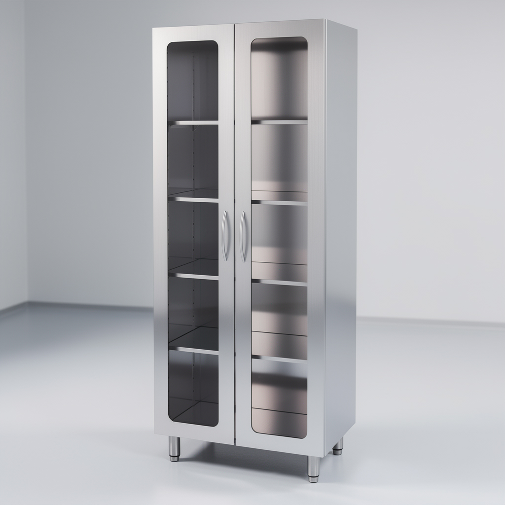 Stainless steel display cabinet