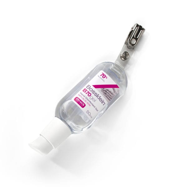 B70gel Hand Disinfectant Gel with Aloe Vera - 50ml Tottle with Clip