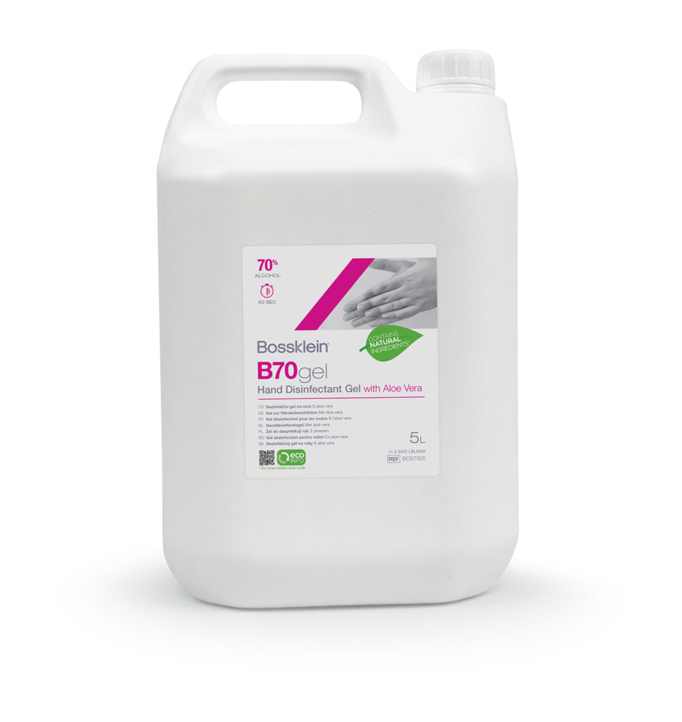 B70gel Hand Disinfectant Gel with Aloe Vera 5L
