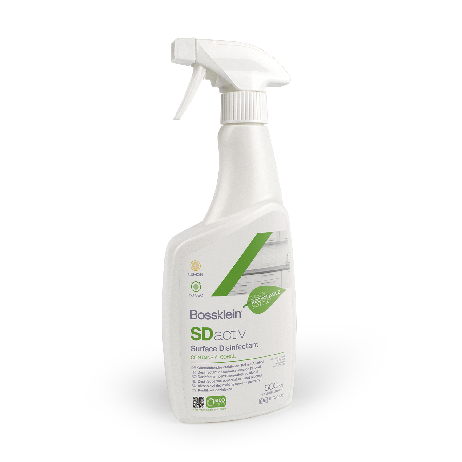 SDactiv Surface Disinfectant Spray 500ml Trigger Bottle Lemon – Topdental Products Ltd., Surface Disinfectants and Cleaners