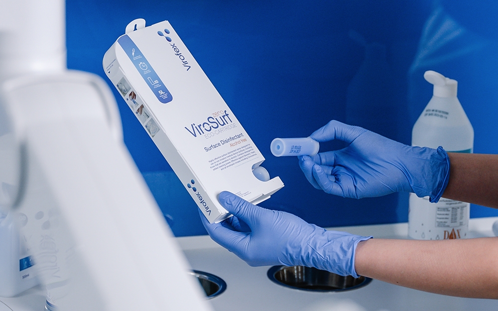ViroSurf Zero Eco-Cartridge pre-measured dose – Topdental Products Ltd., Surface Disinfectants & Cleaners