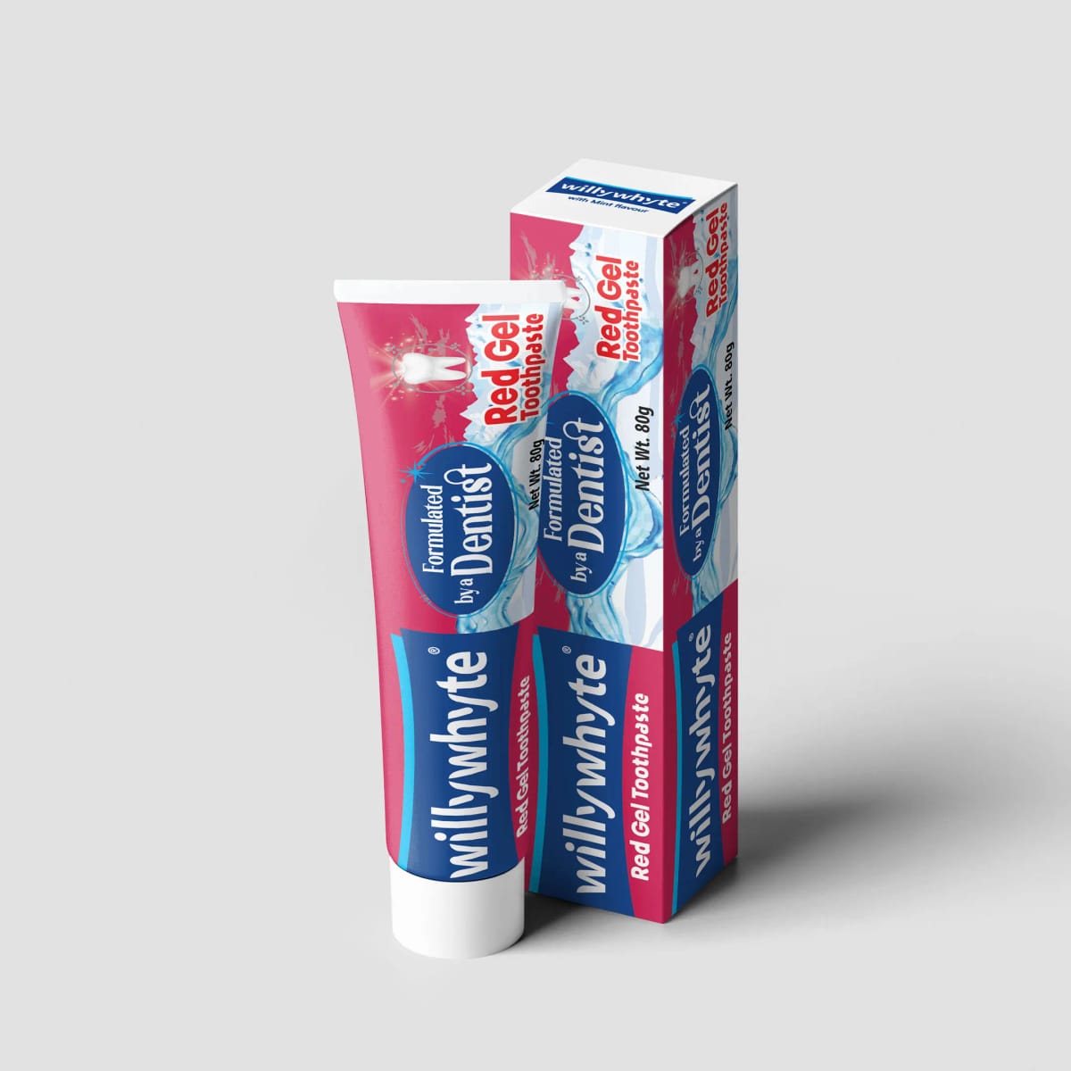 Dentifrice gel rouge – Willy Whyte Toothpaste, Toothpaste