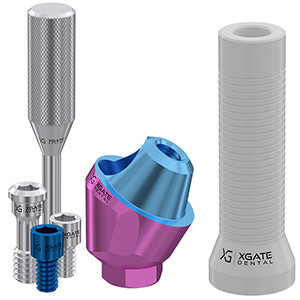 Set 30° angled multi unit abutment D-type with castable sleeve – XGATE DENTAL, Implant Components & Abutments